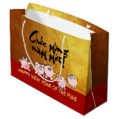 5 Funny Cartoon Comics Vietnamees varkensjaar 2019 Groot Cadeauzakje (Achterkant Gekanteld)