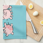 5 Funny Cartoon Illustratie Varkens aangepast jaar Theedoek (Quarter Fold)