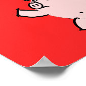 5 Funny Cartoon Illustratie Varkenspad Birthday P Poster (Hoek)