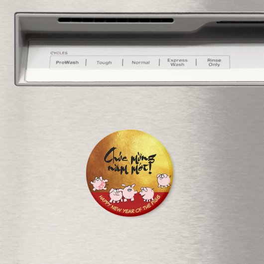 5 Funny Comics Vietnamees Jaar 2019 Ronde M Magneet (Insitu (Vaatwasser))