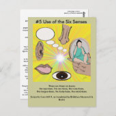 #5 Gebruik van de Zes zintuigen - van het afhankel Briefkaart (Voorkant / Achterkant)