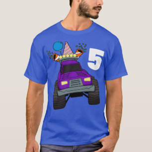 5 Geburtstag Monster Truck Party Auto Geschenk T-shirt