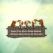 5 Geitten op Rustic Wood Omheining Tel je zegening Raamsticker (Vel 3)