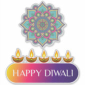5. Gelukkige Diwali het festival van lichten van I Sticker (Voorkant)