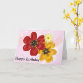 5 Gelukkige Verjaardag Kaart (Gele Bloem)