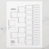 5 Generation Genealogie Pedigree Paper Sheet (Voorkant)