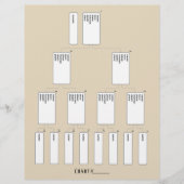 5 Generation Genealogie Pedigree Paper Sheet (Voorkant)