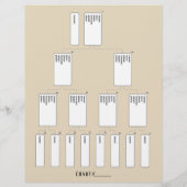 5 Generation Genealogie Pedigree Paper Sheet (Achterkant)