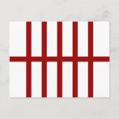 5 gesplitste rode strepen briefkaart (Voorkant)