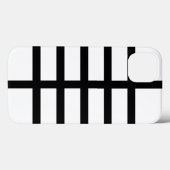 5 gesplitste zwarte lijnen batterij Hoesje (Achterkant (horizontaal))