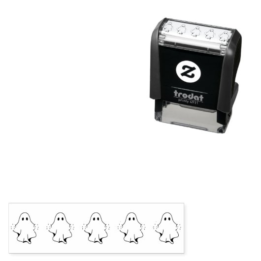 5 Ghosts Rating Stamp Scary Spooky self-inking Zelfinktende Stempel (In situ)