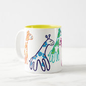5 GIRAFFES TWEEKLEURIGE KOFFIEMOK (Voorkant links)