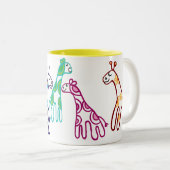 5 GIRAFFES TWEEKLEURIGE KOFFIEMOK (Voorkant rechts)