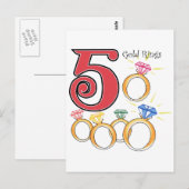 5 Gold Rings Briefkaart (Voorkant / Achterkant)