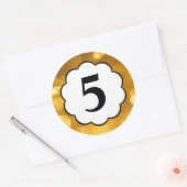 5 - Golden Numbers Sticker (Envelop)