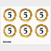 5 - Golden Numbers Sticker (Vel)