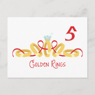 5 Golden Rings Briefkaart