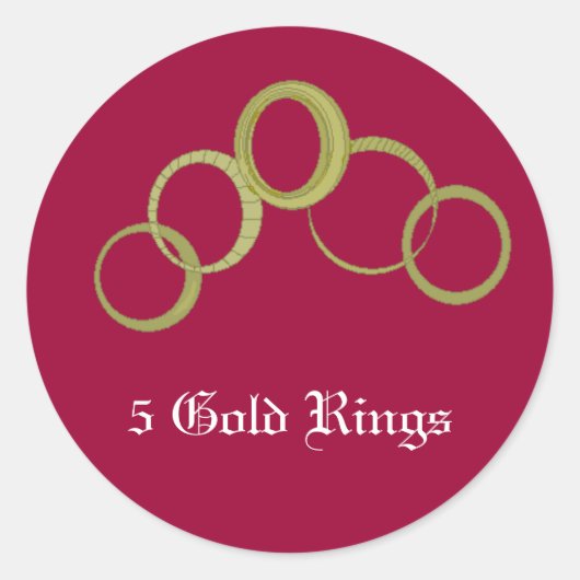 5 gouden ringen - vakantie stickers (Voorkant)