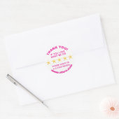 5 Gouden Sterren Positieve Review Ronde Sticker (Envelop)