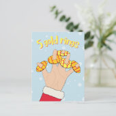 5 goudringkoekjes 12 kerstdagen feestdagenkaart (Staand voorkant)