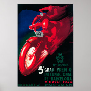 5 Gran Premio Internat l Motorcycle Poster