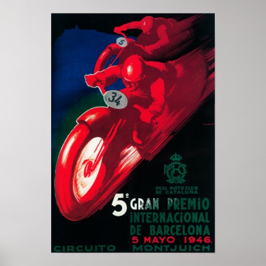5 Gran Premio Internat l Motorcycle Poster (Voorkant)