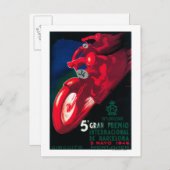 5 Gran Premio Internat l Motorcycle Poster Briefkaart (Voorkant / Achterkant)