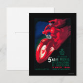 5 Gran Premio Internat l Motorcycle Poster Briefkaart (Voorkant / Achterkant)