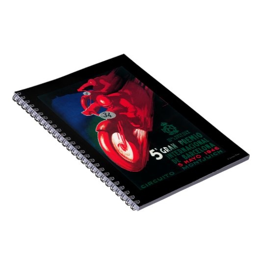 5 Gran Premio Internat l Motorcycle Poster Notitieboek (Rechterzijde)