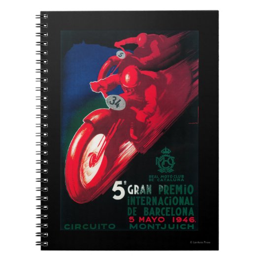 5 Gran Premio Internat l Motorcycle Poster Notitieboek (Voorkant)