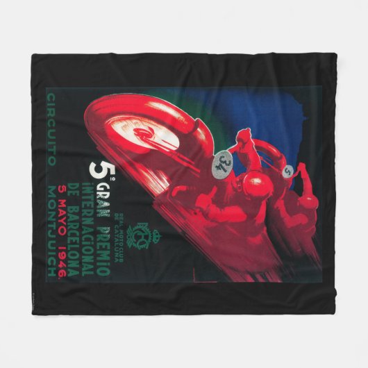 5 Gran Premio Internat'l Motorcycle Poster Fleece Deken (Voorkant (Horizontaal))