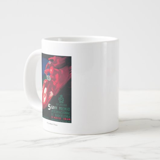 5 Gran Premio Internat'l Motorcycle Poster Grote Koffiekop (Links)