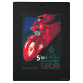 5 Gran Premio Internat'l Motorcycle Poster Klembord (Achterkant)