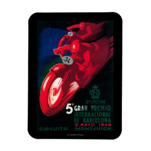 5 Gran Premio Internat'l Motorcycle Poster Magneet