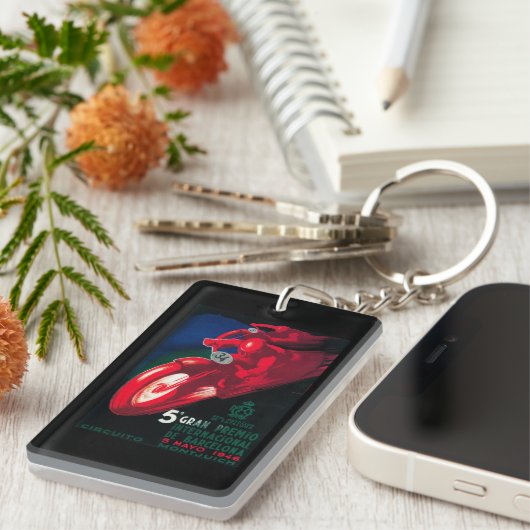 5 Gran Premio Internat'l Motorcycle Poster Sleutelhanger (Voorkant Rechts)