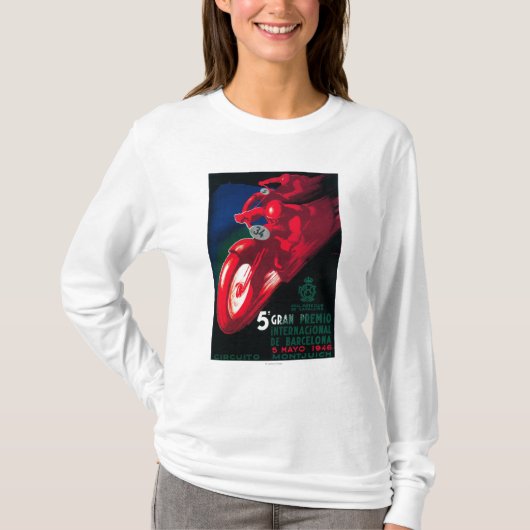 5 Gran Premio Internat'l Motorcycle Poster T-shirt (Voorkant)