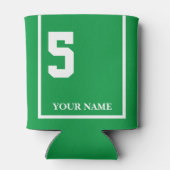 5 Groen met Witte Paard Zadeldeken Custom Blikjeskoeler (Achterkant)