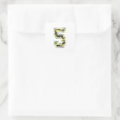 #5 Groene & Gele Camo Vierkante Sticker (Tas)