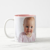 5 Grootkinderen Foto-monogram op persoonlijke tite Tweekleurige Koffiemok (Links)