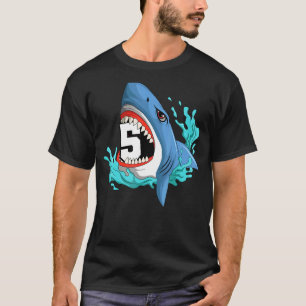 5 Haaien Birthday Animal Threadparty Celebrat T-shirt