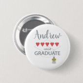 5 Hartbeoordeling Afstuderen Ronde Button 5,7 Cm (Voorkant /achterkant)