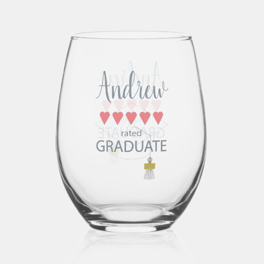 5 Hartbeoordeling Afstuderen Wijnglas Zonder Voet (Voorkant)