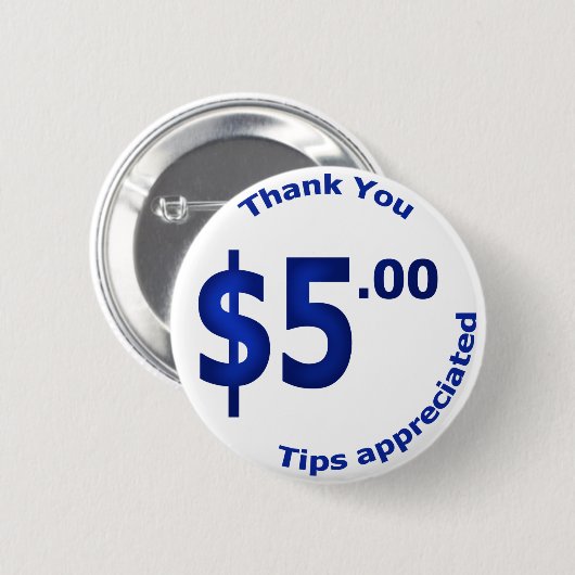 $5 Hartelijk dank, Button (Voorkant /achterkant)