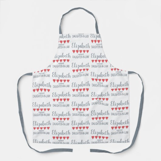 5 Heart Rated schoondochter Schort (Voorkant)