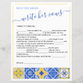 5 Help de bruid schrijven haar geloften Vrijgezell (Voorkant)