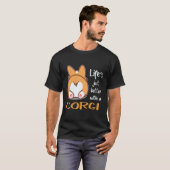 5 Het Leven Is Net Beter Met Een Corgi T-shirt (Voorkant volledig)