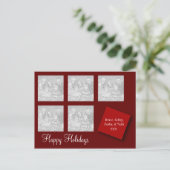 5 het Rood van de Groet van de Vakantie van de Feestdagenkaart (Staand voorkant)