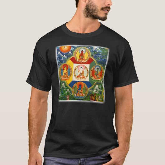 5 het T - shirt van Dhyani Buddhas (Voorkant)