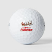 5.Ho Ho Santa claus lacht om vrolijk kerstfeest Golfballen (Voorkant)