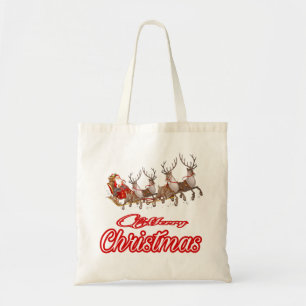5.Ho Ho Santa claus lacht om vrolijk kerstfeest Tote Bag
